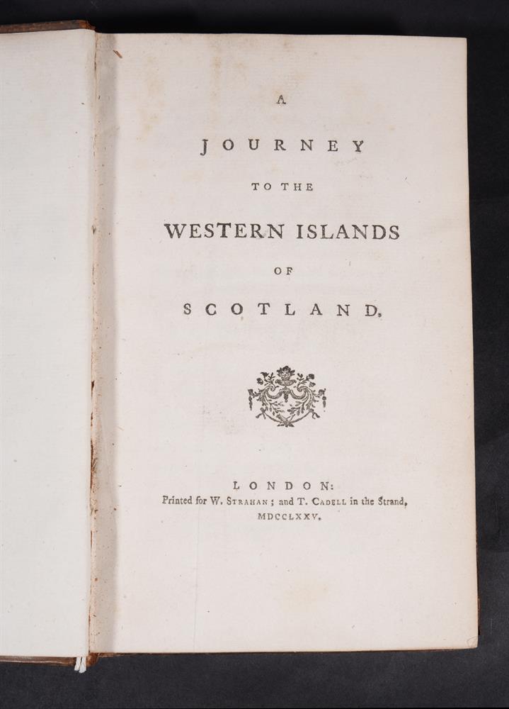 Ɵ JOHNSON, Samuel. A Journey to the Western Islands of Scotland, London:1775. - Image 2 of 2