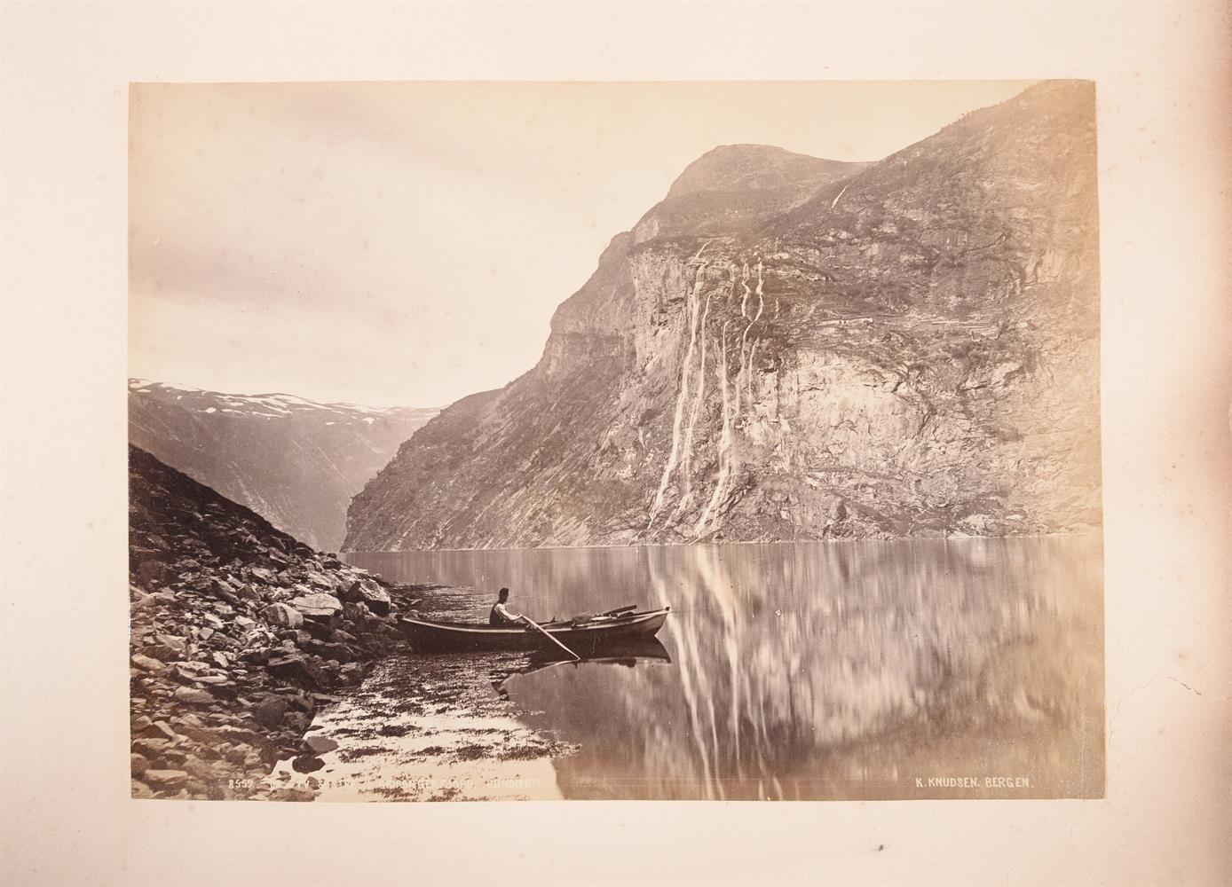 ALBUM: An album of 16 photographs, 8 watercolour sketches, Norway, (c.1900). - Image 2 of 5