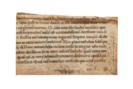 Augustine, Contra Faustum, cutting from a leaf copied by the fifteenth-century humanist scribe