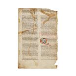 Ɵ Leaf from a Homiliary (probably that of Paul the Deacon), with parts of Bede’s Homily, 1:7-8