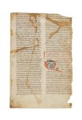 Ɵ Leaf from a Homiliary (probably that of Paul the Deacon), with parts of Bede’s Homily, 1:7-8