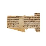 Ɵ Small cuttings from a Homiliary, with parts of Ambrose of Milan, Expositio Evangelii Secundum Luca