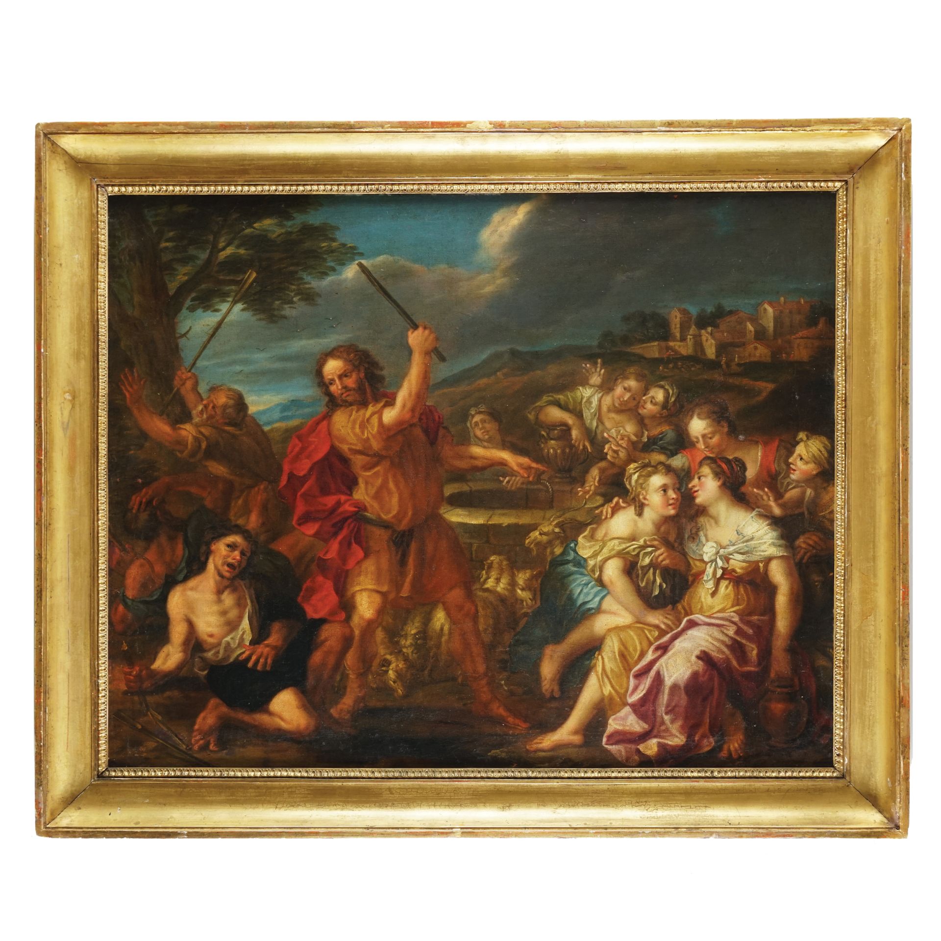 Charles Grandon Jacob and Rebecca at the welloil on canvas, 64,5by81cm.Signed on lower right: C.