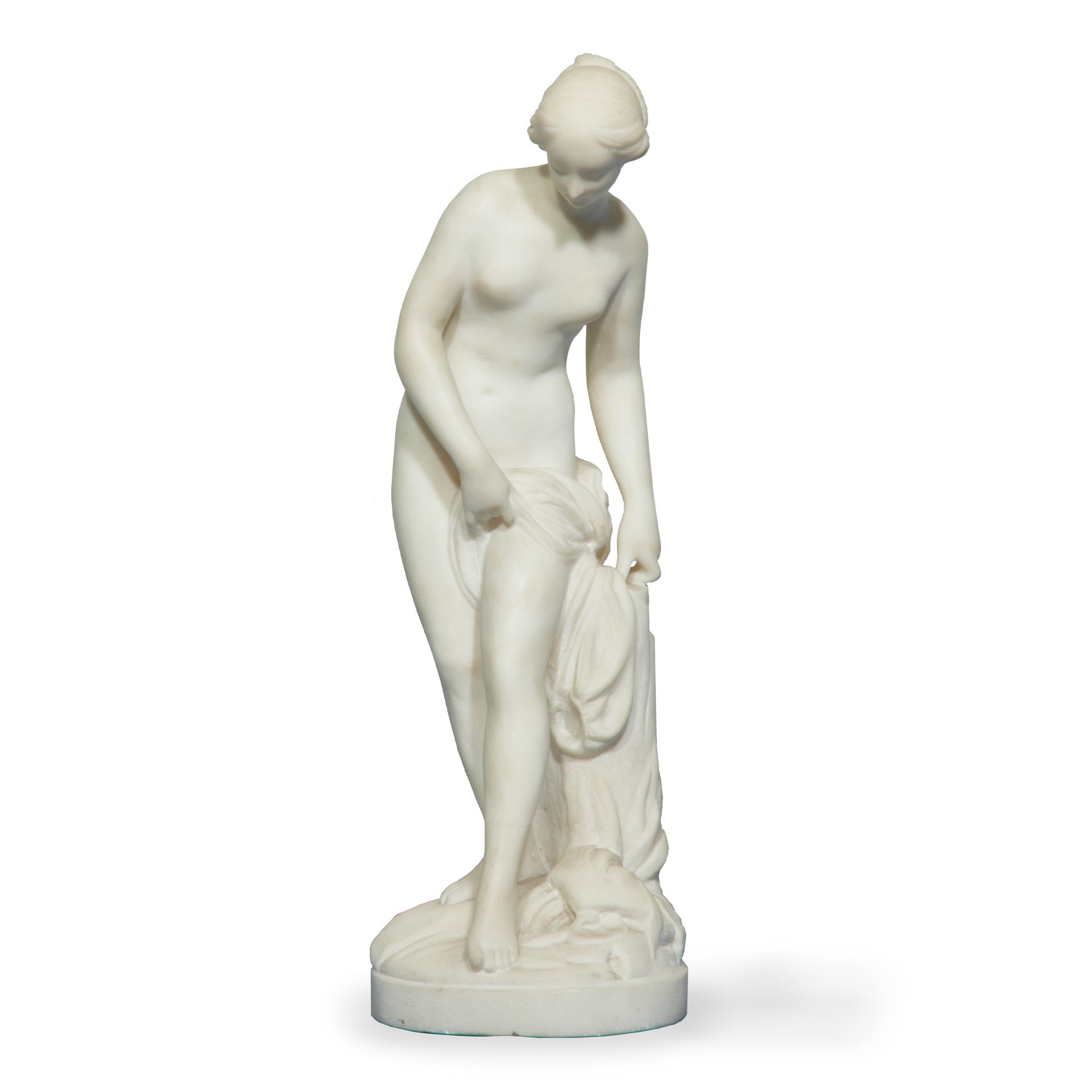 Etienne Maurice Falconet The batherwhite marble sculpture, 44cm. highSigned on the base: Falconnet