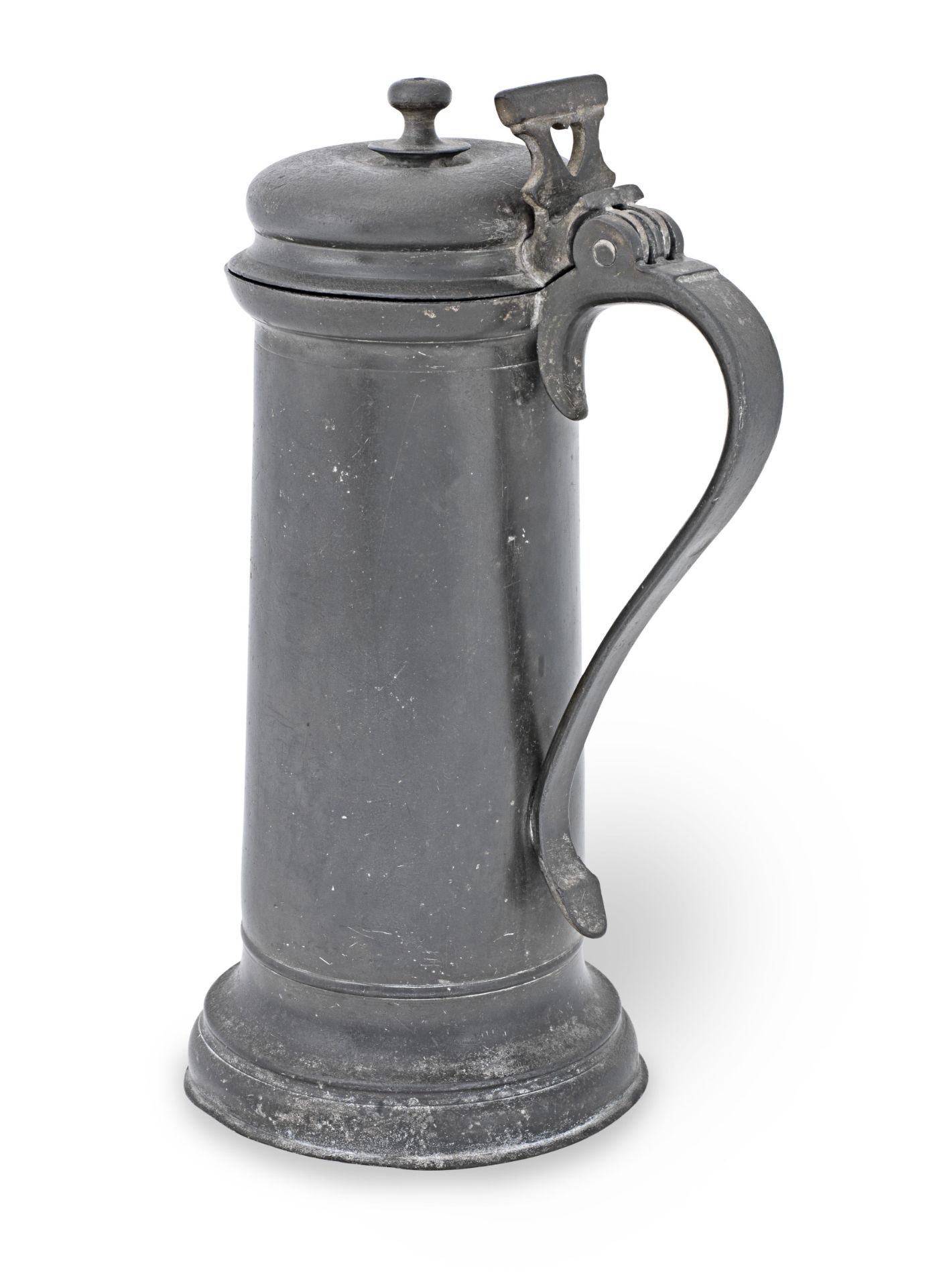 A large Charles I pewter flagon, circa 1630