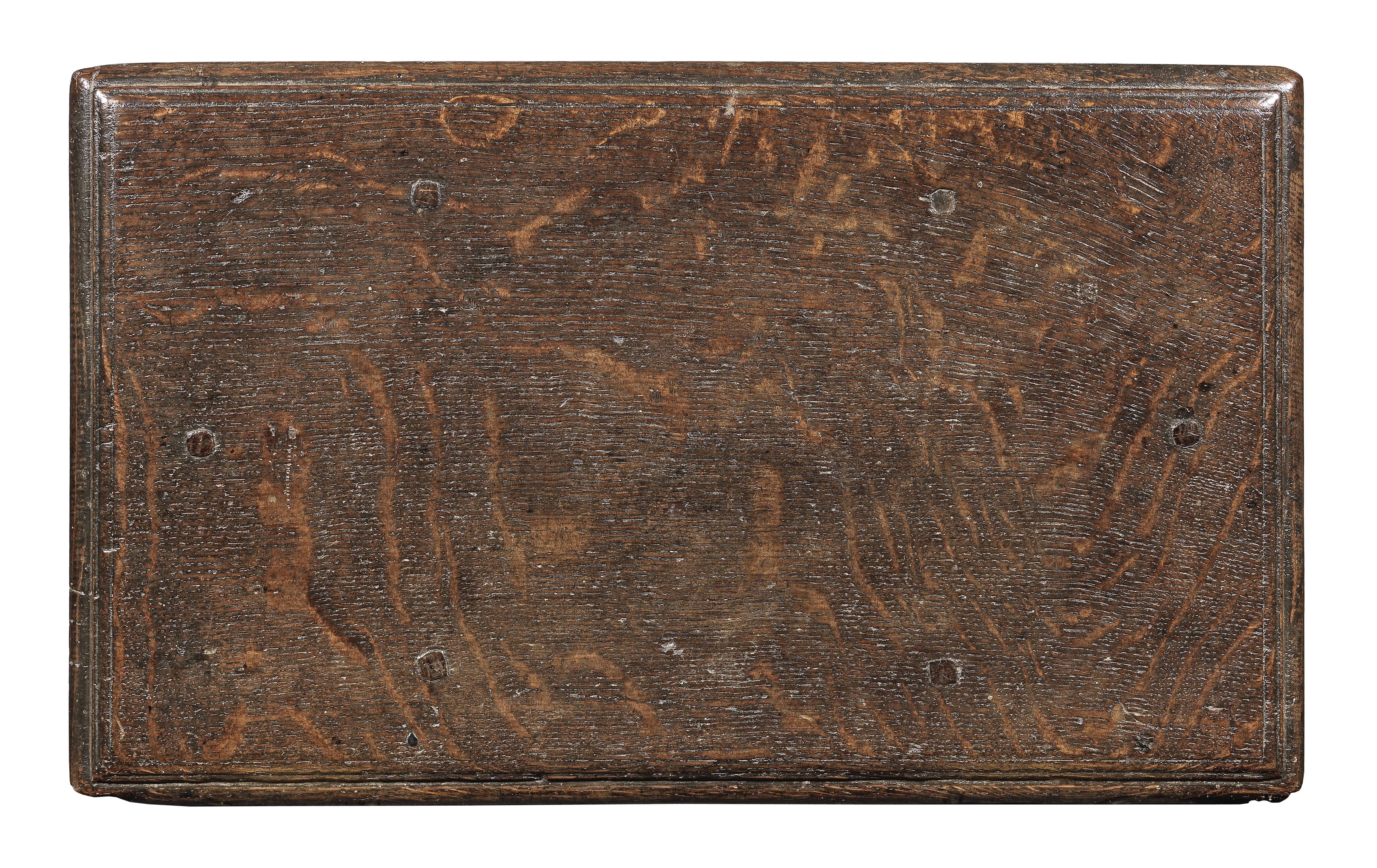 A rare James I/Charles I oak joint stool, West Country, possibly Taunton, Somerset, circa 1620-30 - Image 2 of 2