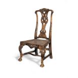 An 18th century walnut and cane side chair, Dutch, circa 1730