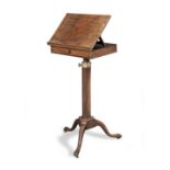 A late George III mahogany telescopic reading stand, or lectern, circa 1810