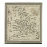 A George III needlework map of England and wales, circa 1800
