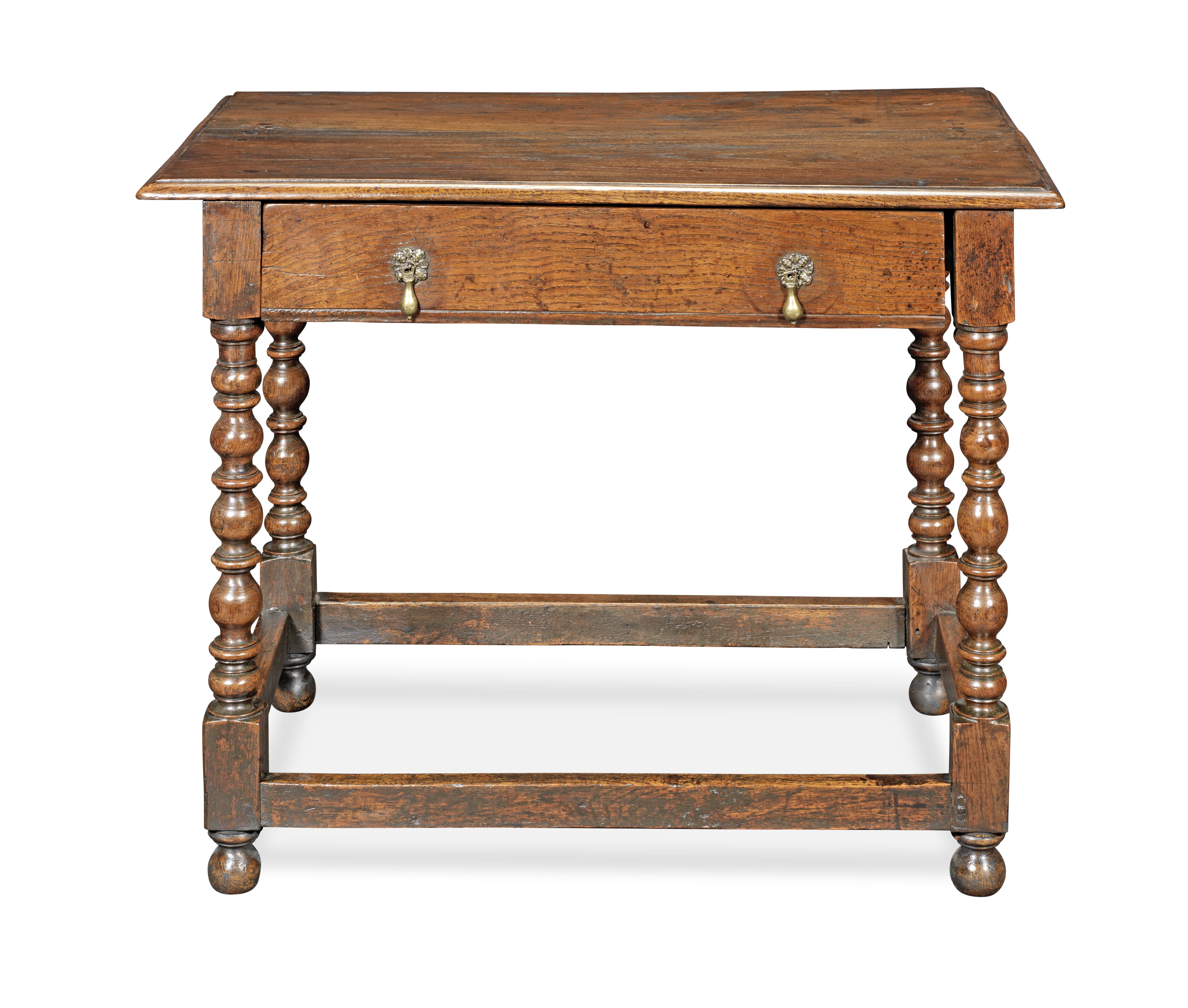 A William & Mary joined oak side table, circa 1690