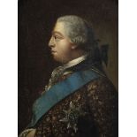 After Allan Ramsay, early 19th Century Portrait of George III, bust-length, in profile, wearing t...