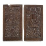 A pair of mid-16th century carved oak panels, French, circa 1530-1560 (2)