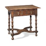 A William & Mary joined oak side table, circa 1690