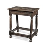 A Charles II joined oak table-stool, circa 1660