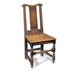 A George I joined oak and ash side chair, circa 1720