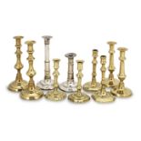 Five pairs of candlesticks (10)