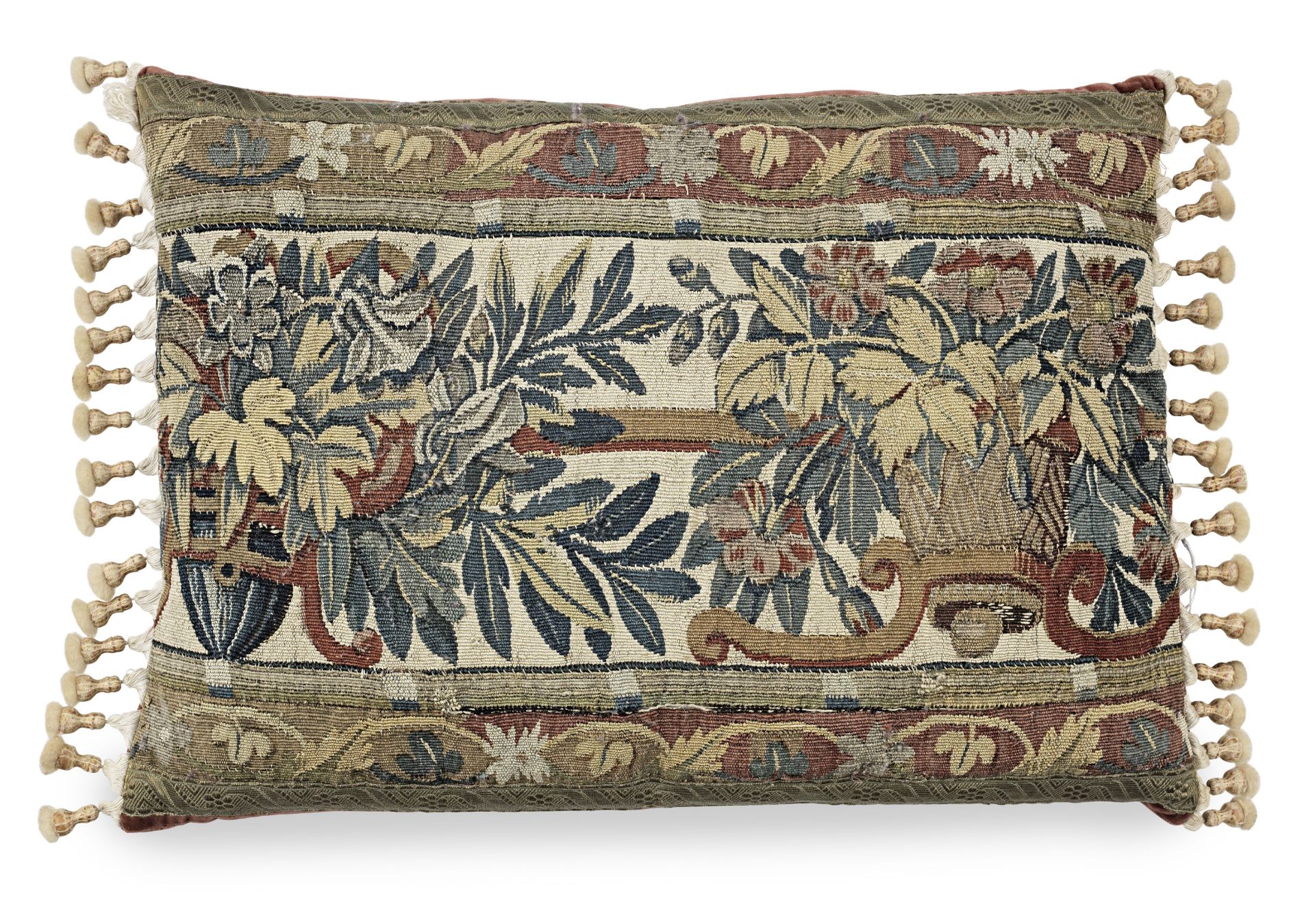 A 17th century tapestry cushion