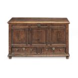 A William & Mary joined oak chest with drawers, circa 1690