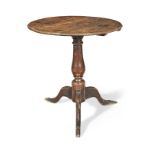 A rare George III ash, oak, elm and fruitwood-inlaid tripod occasional table, Welsh, circa 1780