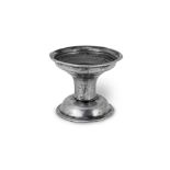 An 18th century pewter capstan salt, circa 1720-50