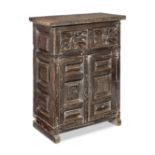 An early 17th century chestnut side cabinet, Spanish, circa 1600