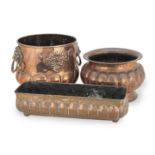 Three early 20th century copper jardini&#232;res (3)