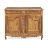 A late 18th century joined elm buffet, French