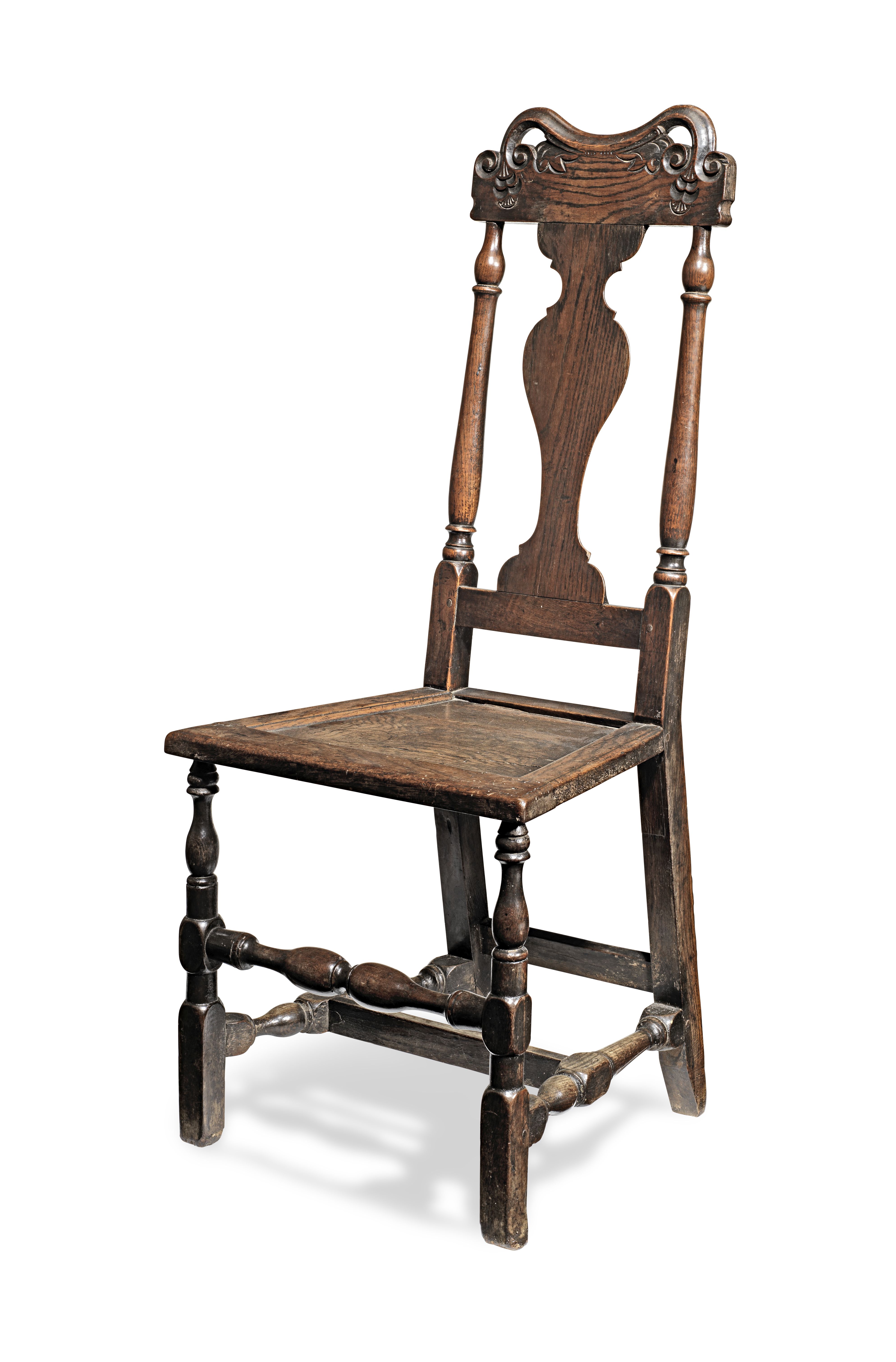 An early 18th century joined oak chair, possibly Welsh, circa 1710-20
