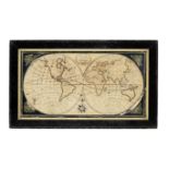 A Regency needlework: 'A Map of the World', dated 1810