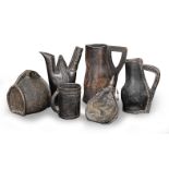 Six various 17th - 19th century leather vessels, English (6)