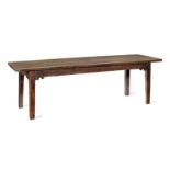 A good George III joined oak and elm farmhouse-type table, circa 1790