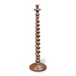 A Victorian turned walnut candlestand, circa 1860