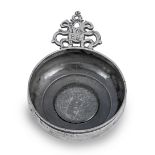 A James II pewter porringer, dated 1688