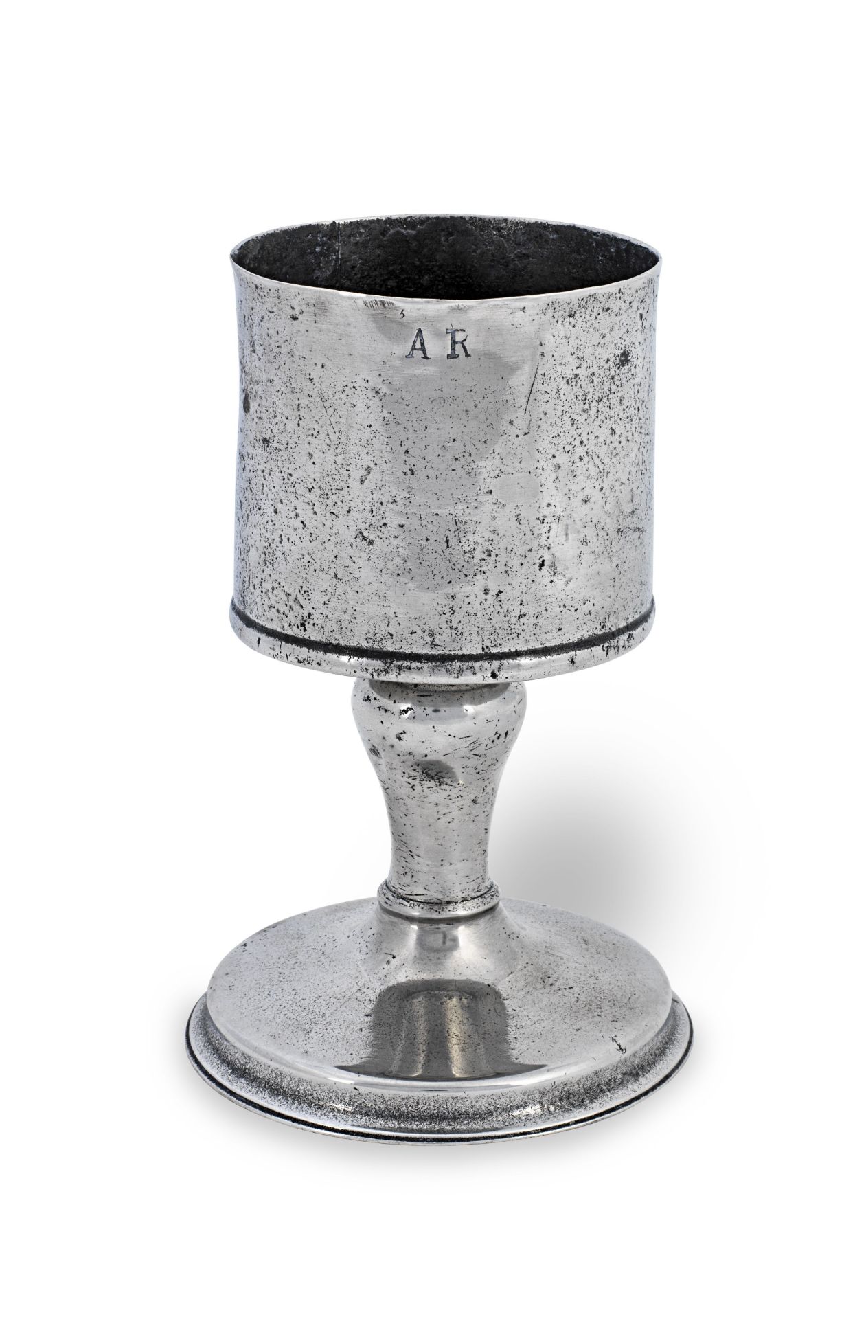 An 18th century pewter chalice, possibly Irish