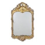 A carved giltwood mirror Mid-18th century, Italian