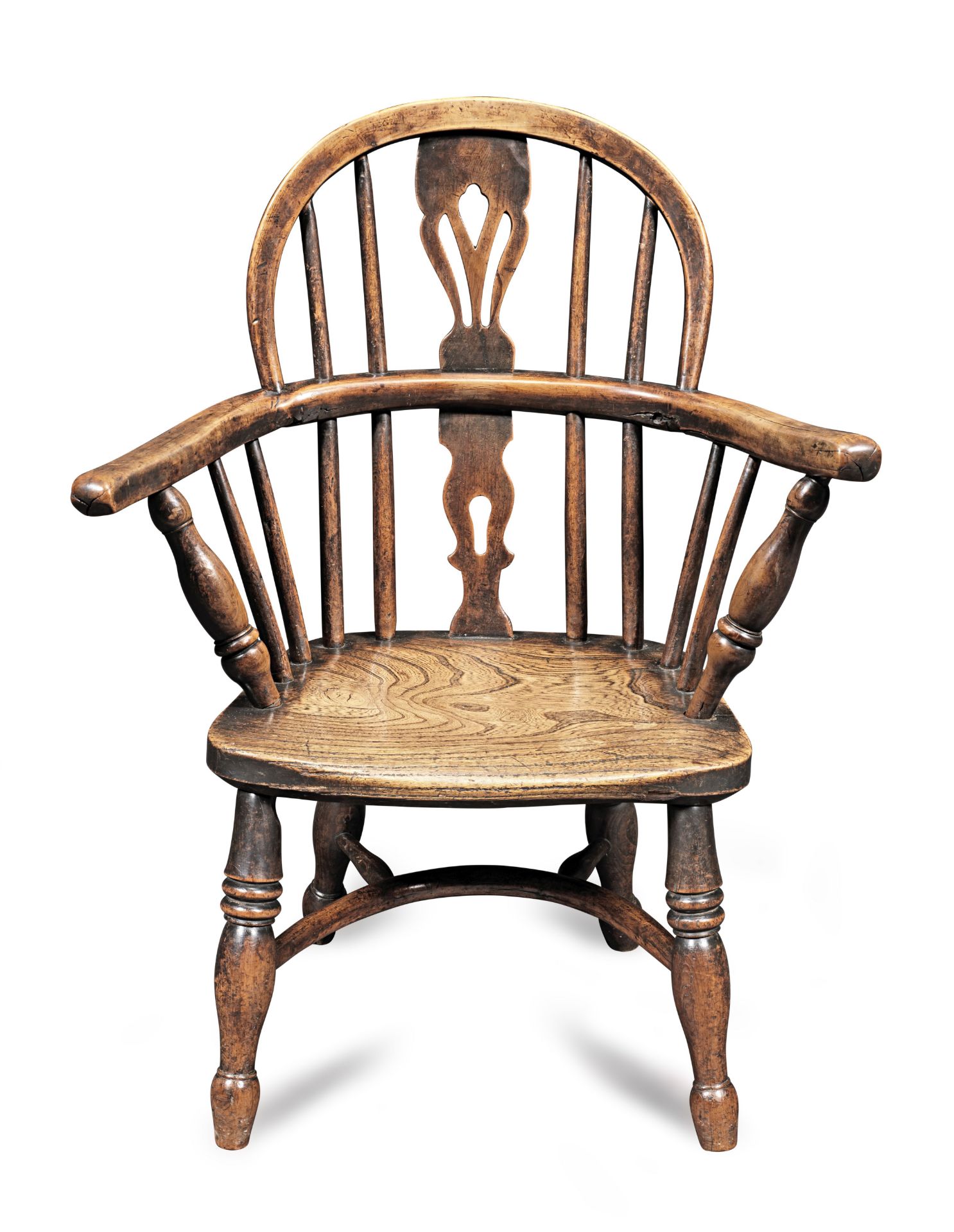 A mid-19th century yew and elm child's Windsor armchair, Lincolnshire, circa 1850