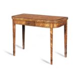 A George III satinwood and possibly 'partridge-wood' crossbanded card table, circa 1780