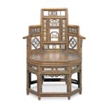 A 19th century bamboo armchair