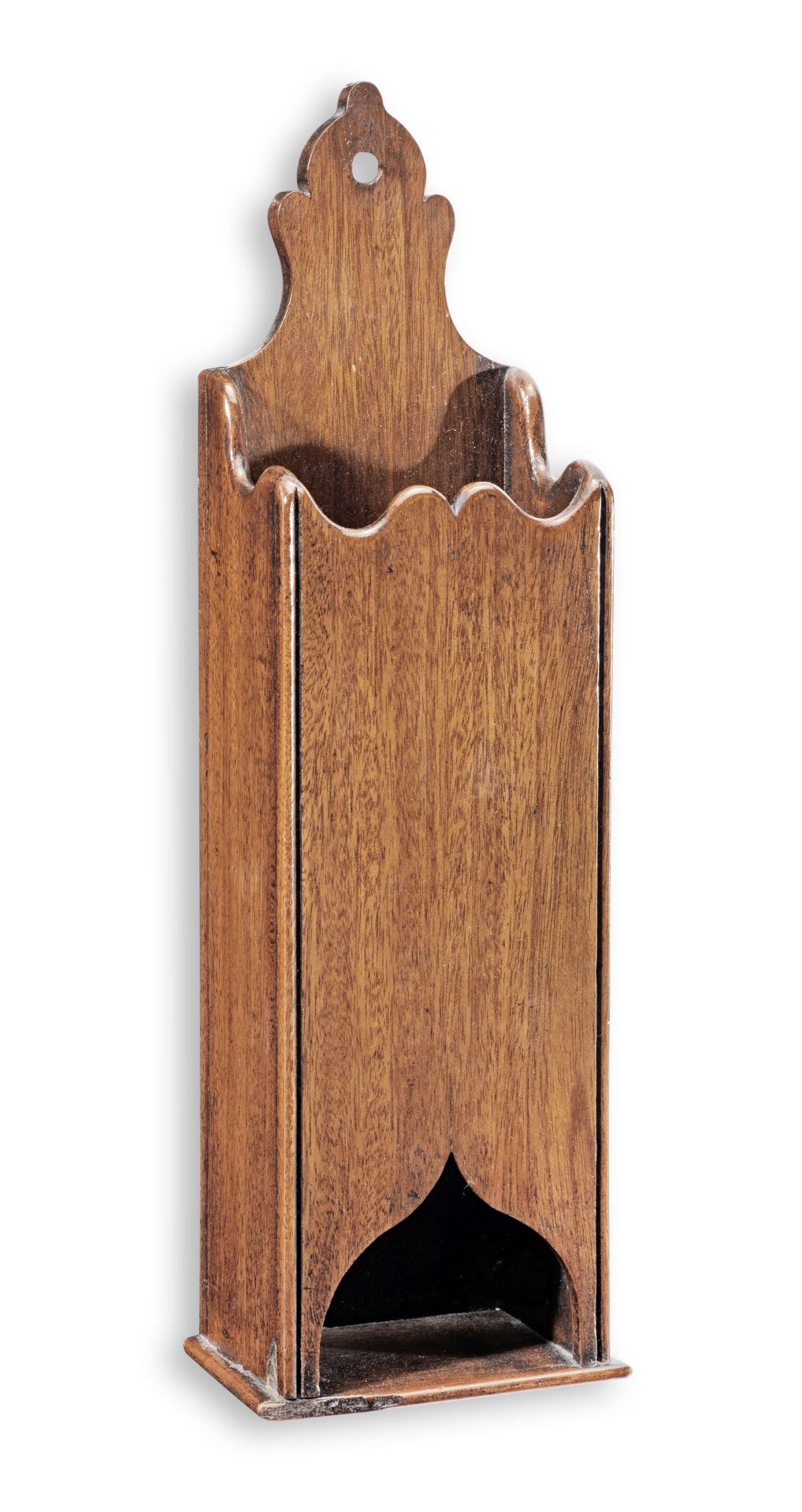 An alderwood taper or rushlight holder