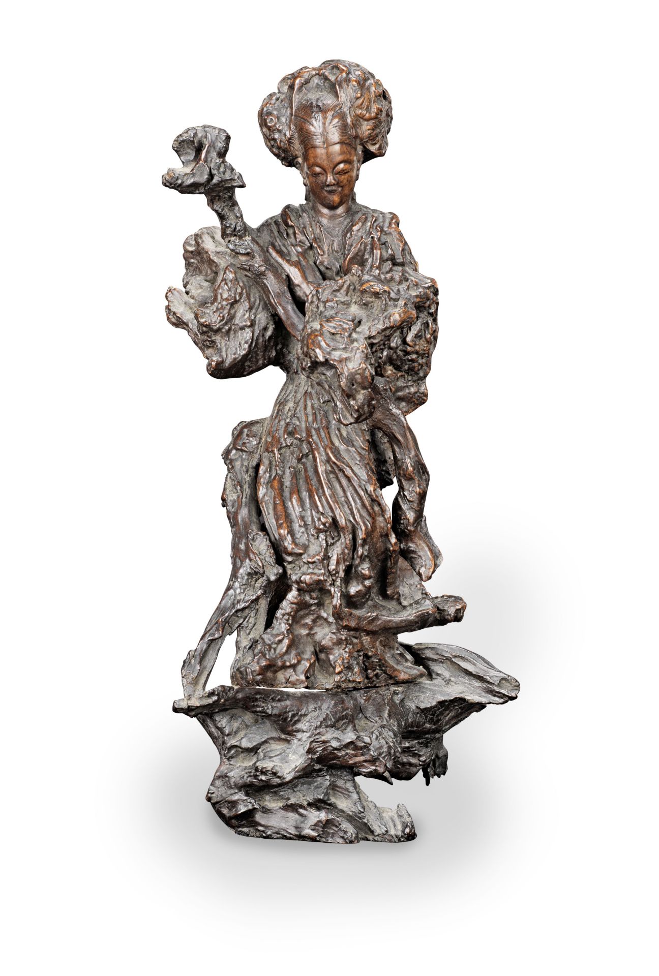 A figural root carving, Chinese, circa 1900