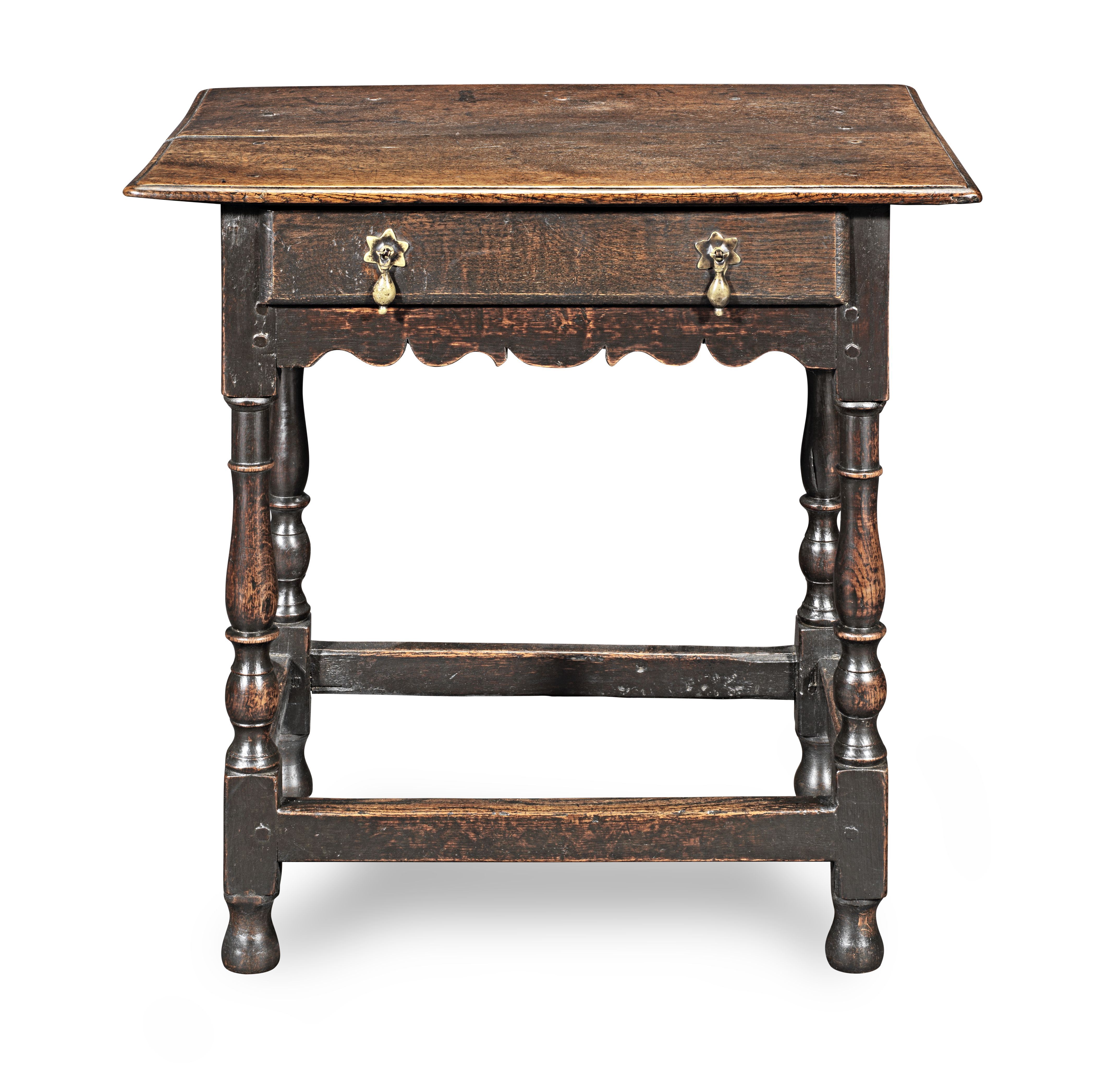 A small William & Mary joined oak side table, circa 1690