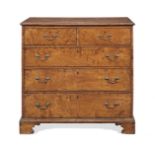 A George III joined figured-elm chest of drawers, circa 1780