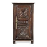 A small 18th century fruitwood and chestnut armoire, Northern French