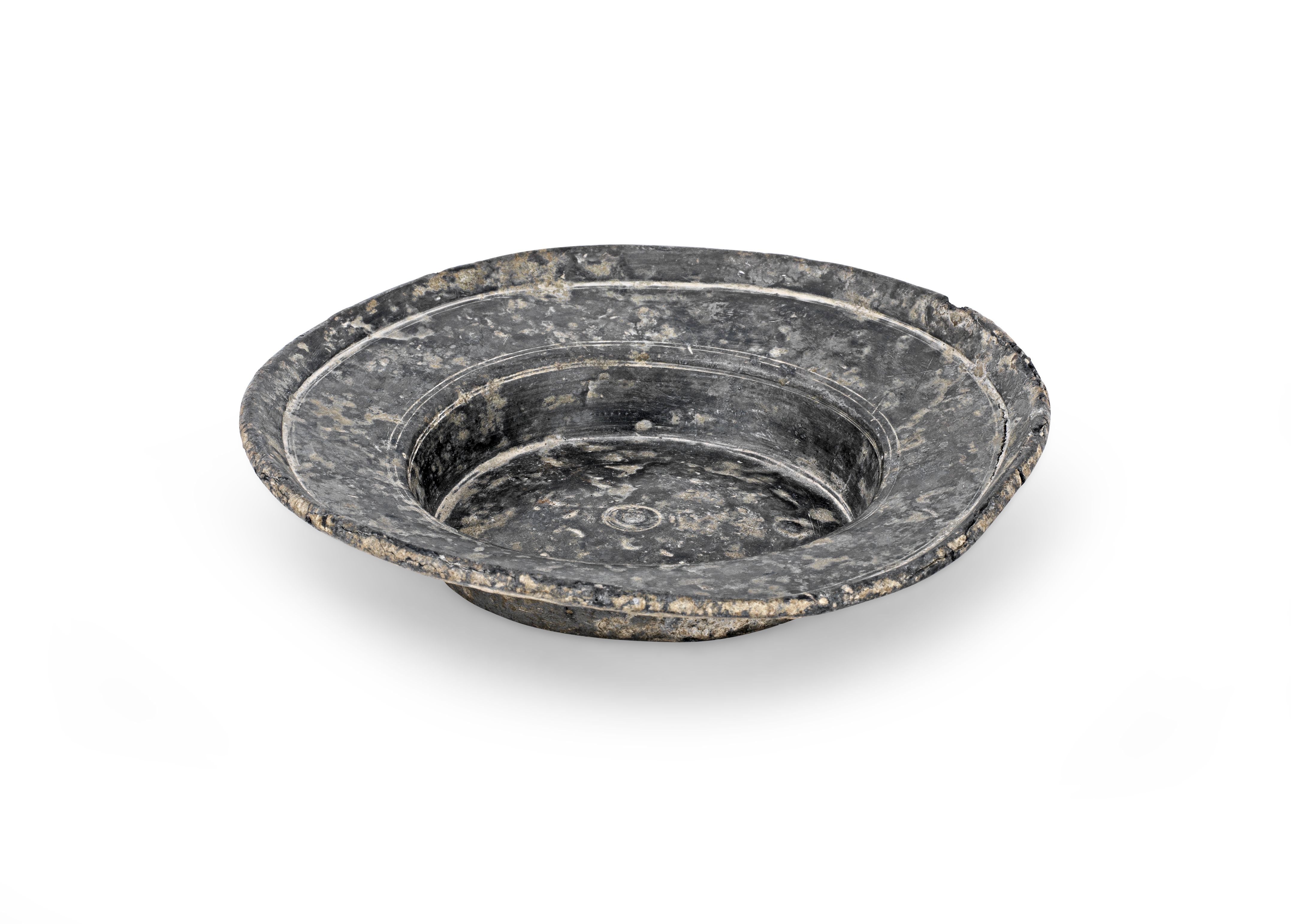 A rare Medieval pewter spice plate, probably English