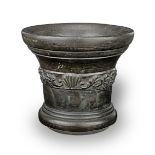 An 18th century large leaded bronze mortar, probably by the Beardmore Foundry of London