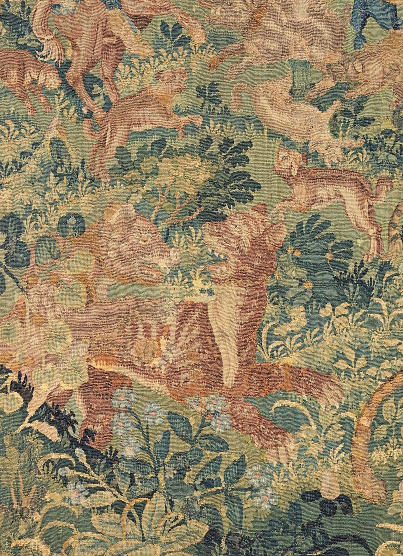 A 16th century 'Game Park' tapestry section, Flemish - Image 2 of 2