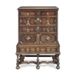A William & Mary joined oak chest-on-stand, circa 1690
