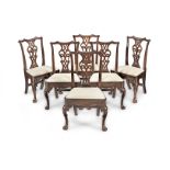 A set of six George II mahogany dining chairs, circa 1740 (6)