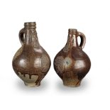 Two 17th century stoneware Bellarmines, Cologne/Frechen (2)