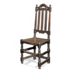 A William & Mary joined oak slat-back side chair, circa 1690
